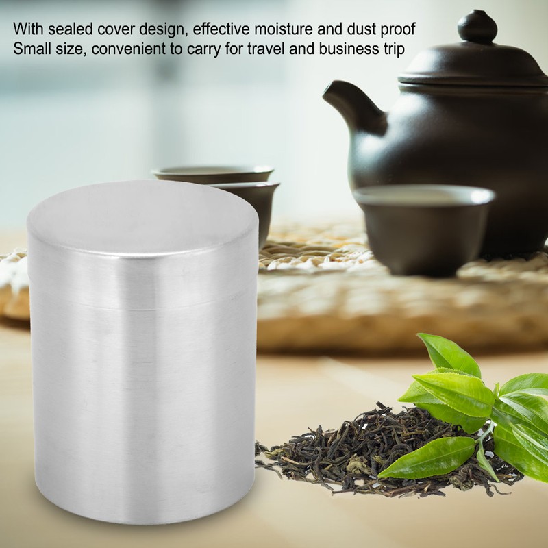 400ml Stainless Steel Tea Tin Can Home Kitchen Canisters for