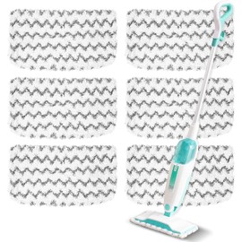 Paquete de 6 almohadillas para orejas de repuesto para fregona de vapor de tiburón S1000/S1000A/S1000C/S1000WM/S1001C, almohadillas para orejas de vapor para piso, lavables, reutilizables almohadillas