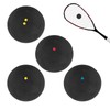 WanderGo Squash Balls, 4Pcs Squash Ball Double Yellow Dot/Single Yellow