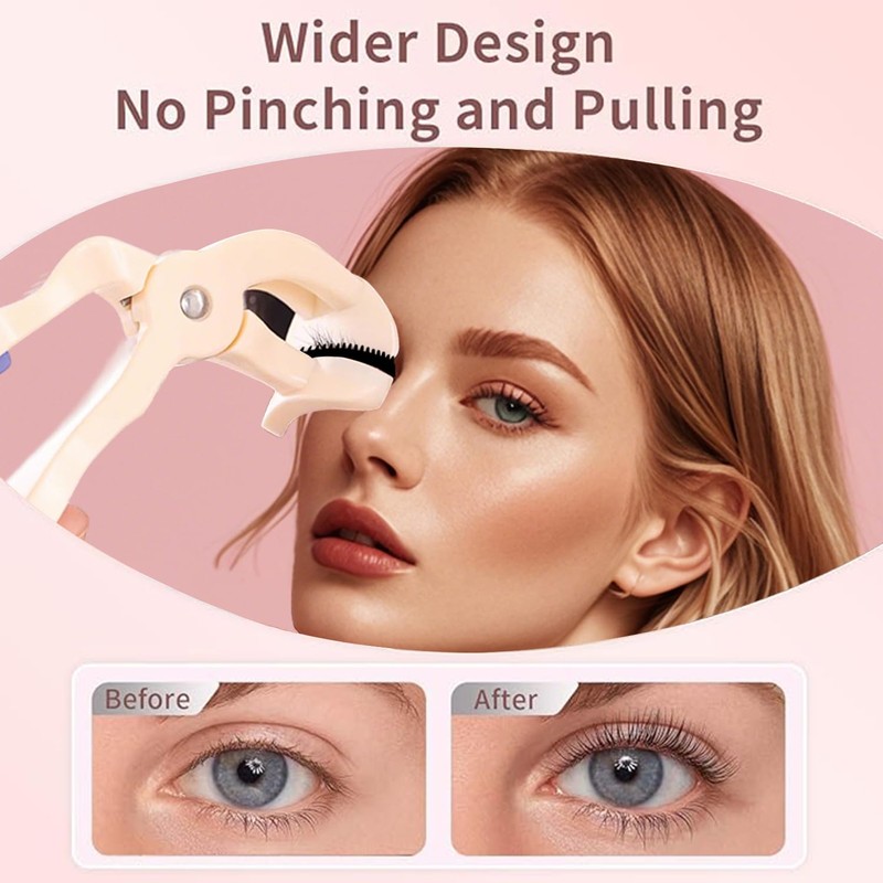 Eyelash Curler, Plastic Eyelash Curlers with Silicone Refill Pads Cute