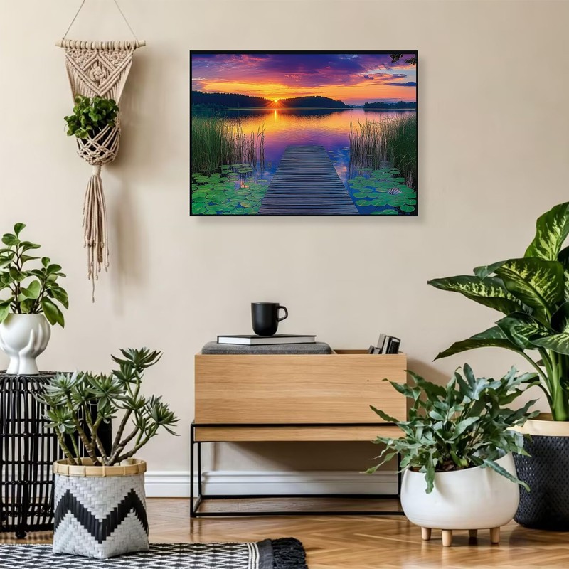 Sunset Lake Puzzle for Adults 1000 Piece Nature Landscape Lakeside