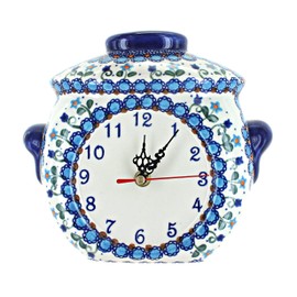 Blue Rose Polish Pottery Savannah Wall Clock