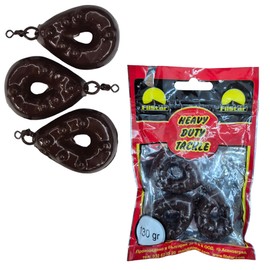 PRO FILSTAR Ground Lead Fishing Set 3 x 130 g - Fishing Gripper Lead with Swivel - Fishing Lead Set - Ground Fishing - Pear Lead - Lead Weight - Fishing Weights - Lead Weights - Carp Lead Kit