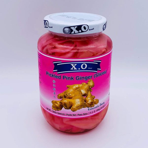Pickled Pink Ginger Slices 454g Jar by XO
