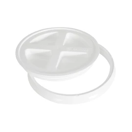 Gamma2 Seal Lid - Pet Food Storage Container Lids - Fits 3.5, 5, 6, & 7 Gallon Buckets, White, 4122E, Made in USA, Fits a 3.5 to 7 Gallon Bucket