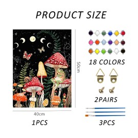 DAZZLUXE 1 Canvas with 18 Paint Boxes, 3 Brushes, 2 Pairs Holders, Painting Set, Colourful Oil Paints, Digital Canvas Paints, Digital Painting Set