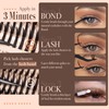 CORUSCATE Brown Lash Clusters with Spikes 60D80D Cluster Eyelash Extensions