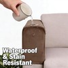 Velvet Recliner Cover for Sofa & Chair, 2PCS Khaki Stretchy