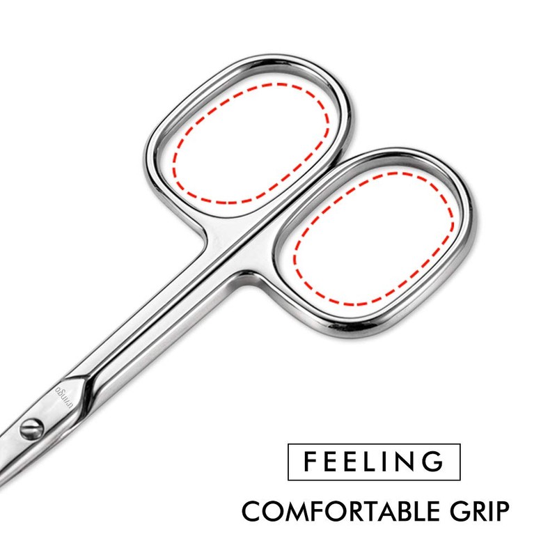 LIVINGO Curved Nail Scissors for Women: Premium Rust-Proof Stainless Steel