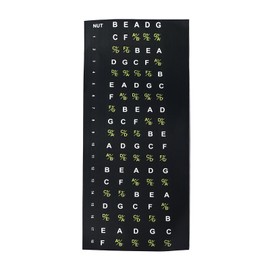 Guitar Fretboard Note Map Removable Fret Stickers Bass Chord Fret Note Finger Decal for Beginner Playing (for 5 String)