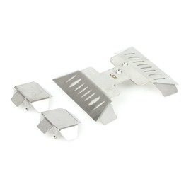 LCX Racing 1/10th RC Crawler Car Stainless Steel Chassis Guard Set, Skid Plate Guard & Axle Guard for Axial Goat UTB10, Upgrade Accessories Parts
