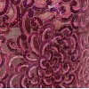 wowfabric4less123 Fuchsia Pink Multicolor SEQUINS Embroidery Lace fabric 50” Width