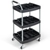IRONMAX 3 Tier Utility Cart, 3 Shelf Rolling Storage Cart