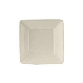 Tuxton China BEH-073B Plate, 7-3/8", Square, Wide Rim, Microwave and Dishwasher Safe, Oven Proof, Fully Vitrified, Ceramic, DuraTux, American White/Eggshell, Pack of 12