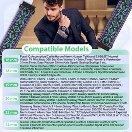 TumpCez - Quick Release Elastic Nylon Watch Straps - Band Width- 16mm 18mm 19mm 20mm 22mm 24mm Watch Straps -Choose Colour & Width