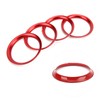 4pcs Air Vent Outlet Rings Cover Trim Red Decoration Replacement