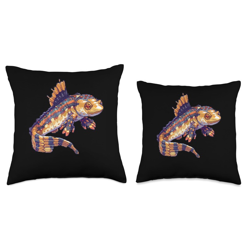 Kuhli Loach 8 Bit Throw Pillow