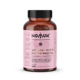 NOMUK Myo Inositol D Chiro Inositol 40 1 con Prebiotico de Inulina de Agave Vitamina D3 Zinc y Selenio Acido Folico Complejo B Mujer Suplemento...    
