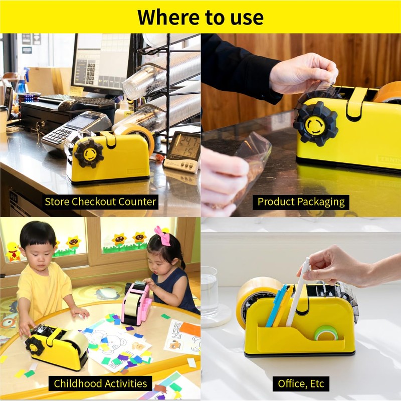 [TENDO°] Multi-Section Tape Dispenser ZO-508: Innovative Cutter for Custom Tape