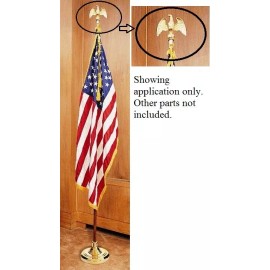 US Flag Factory 7 Inch Gold Eagle Ornament (ABS) for Indoor Flag Pole