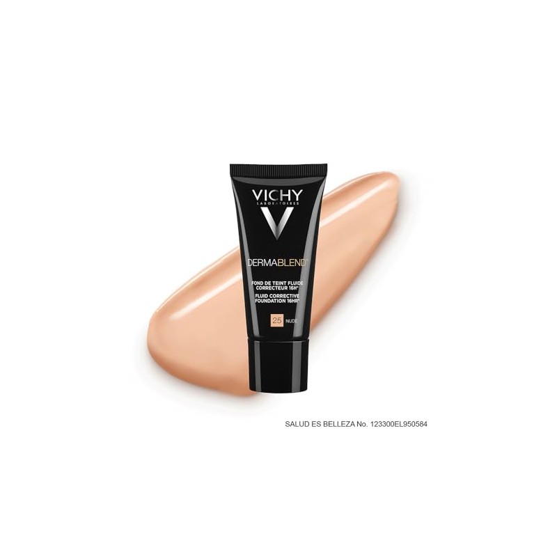 Vichy Base Maquillaje Fluida Alta Cobertura Fps35 Dermablend T25 30ml