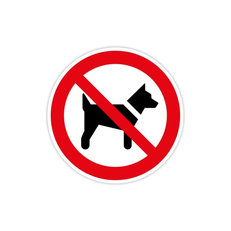 Sticker Prohibited Sign "Carry Dogs Prohibited" Film ISO 7010 P021
