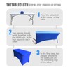 Yoquare 1 Pack Thick Blue 8FT Spandex Table Cover -