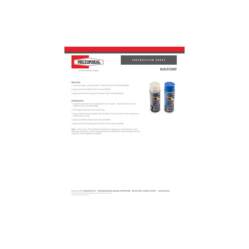 RectorSeal GulfCoat 80401 HVAC Coil Protector, Extends HVACR Life, HVAC,