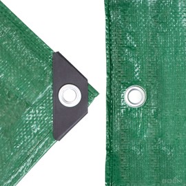 Green Tarp Heavy Duty Waterproof 8 Mil Thick Material, Multi-Purpose Tarpaulin Great for Canopy Tent, Boat, RV or Pool Cover, Shade and More (16' x 20')