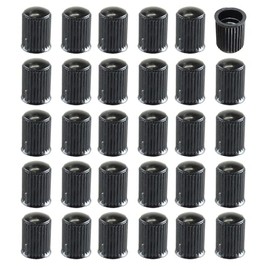 FregocS BIC-VC01-30p Bicycle English Valve Caps Convenient 30 Pack Black Spare Replacement