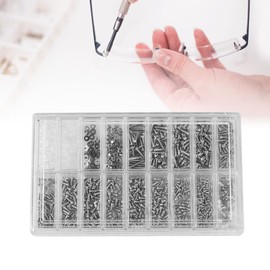 Tornillos de reparación, 1000 piezas Kit de herramientas de reparación de surtido de tuercas micro tornillos con caja de almacenamiento para anteojos Gafas de sol Gafas Reparación de relojes