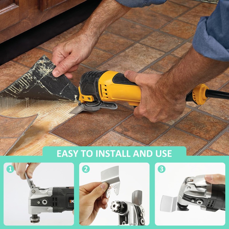 20 Pcs Oscillating Tool Scraper Blades Set, Stainless Steel Flexible