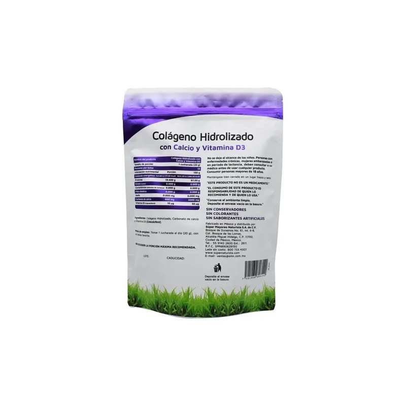 Colageno Hidrolizado Con Calcio Y Vitamina D3 300g Vidanat