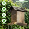 Samhe Bird Feeder, Hanging Metal Bird Feeder House Outdoor for