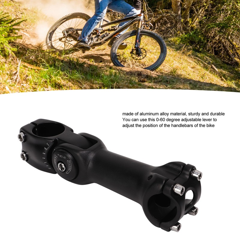 Bicycle Stem Adjustable 60 Riser 130mm 25.4mm Handlebar Stem for