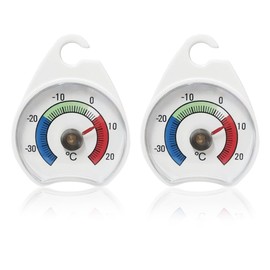 2 Pcs Freezer & Fridge Thermometer, 52mm Dial, Colour-Coded Zones, for Restaurants, Bars, Cafes (UK)