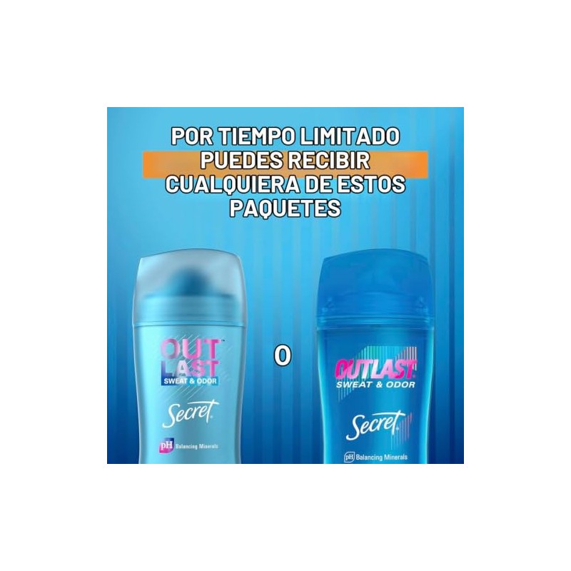Secret Outlast Desodorante Antitranspirante Gel Transparente Mujeres Completamente Limpio Onzas