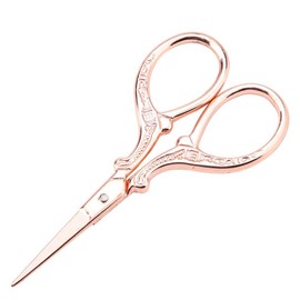 Vintage Craft Shears DIY Cross-Stitch Sewing Shears Small Dresser Embroidery Scissor Tool (Rose Gold)