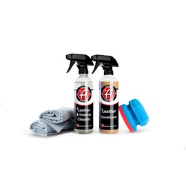 Adam’s Leather Care Kit - Leather Cleaner & Conditioner Car Cleaning Supplies | UV Protection for Interior Accessories Steering Wheel Seat Dash Vinyl Shoe Polish Jacket | Safe Auto Chemical (Kit)