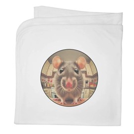 Azeeda 'Kitchen Rat' Cotton Baby Blanket/Shawl (BY00039770)