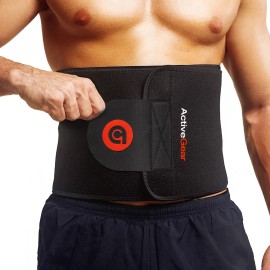 ActiveGear Waist Trimmer Belt for Stomach and Back Lumbar Support, Medium: 8"...