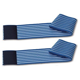 2 blaue elastische Bänder mit Klettverschluss, 100 cm, für ästhetische und therapeutische Behandlungen, Elektroden, Iontophorese