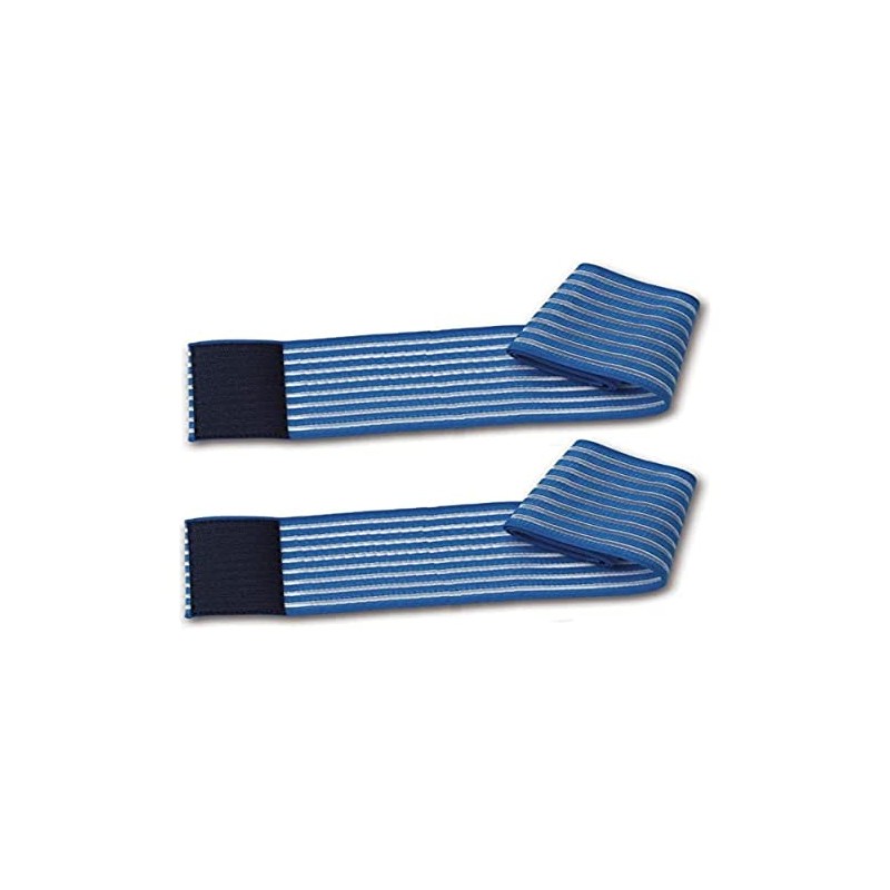 2 blaue elastische Bänder mit Klettverschluss, 100 cm, für ästhetische