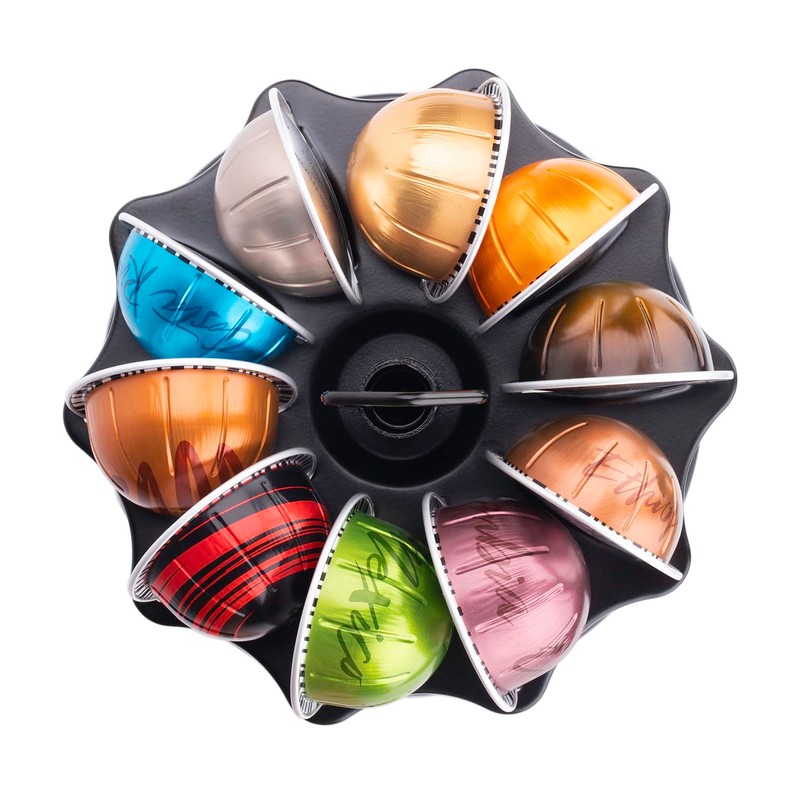 HiveNets 4 Tier Coffee Pod Holder Carousel for Vertuo Pod