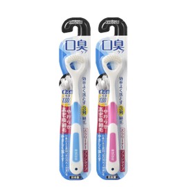 Ebis Tongue Cleaner, Rubber Grip, Set of 2