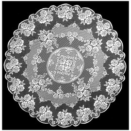 Heritage Lace Victorian Rose 72-Inch Tablecloth, White
