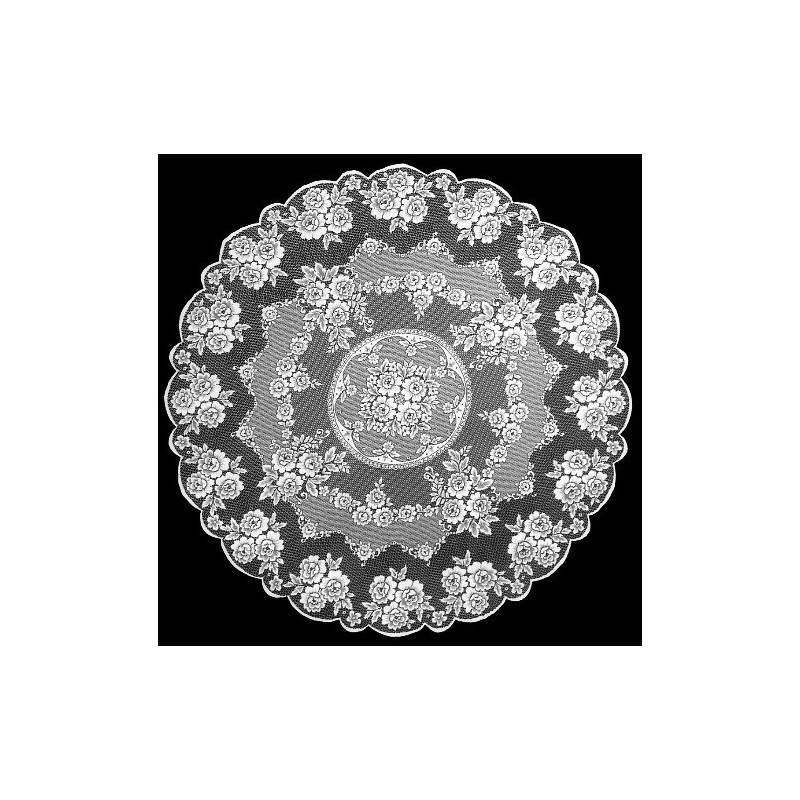 Heritage Lace Victorian Rose 72-Inch Tablecloth, White