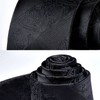 HISDERN Black Ties for Men Paisley Floral Men's Necktie &
