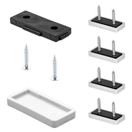 Wagner QuickClick Plastic Gliders Chair Glides Set of 4 for Screwing On - 4 x Base + 8 x Screws + 4 x Sliding Attachment Interchangeable - Plastic Hyper - Insert 32 x 15 mm - Made in DE - 15782900