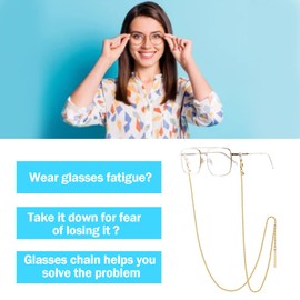 Luokeily 4 Pcs Mask Straps, Metal Face Cover Holder Chain Necklace, Anti Lost Beaded Strap Eyewear Extender Straps for Glasses Sunglasses Holder (Black, White, Gold, Rose Gold)